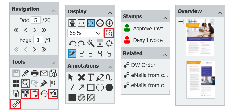 DocuWare Viewer Overview Tools
